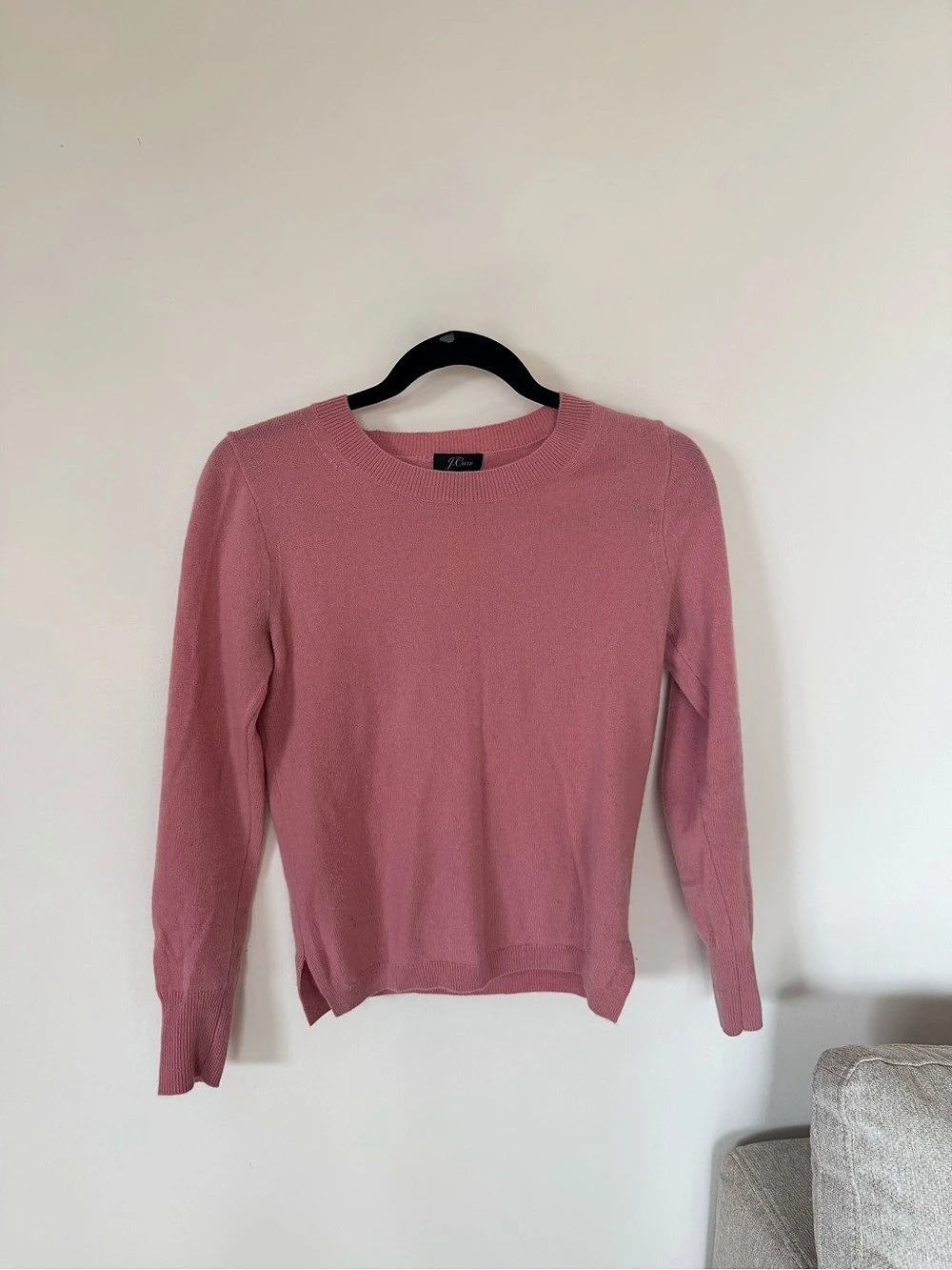 J.Crew Perfect Cashmere Crewneck Sweater Pink XS